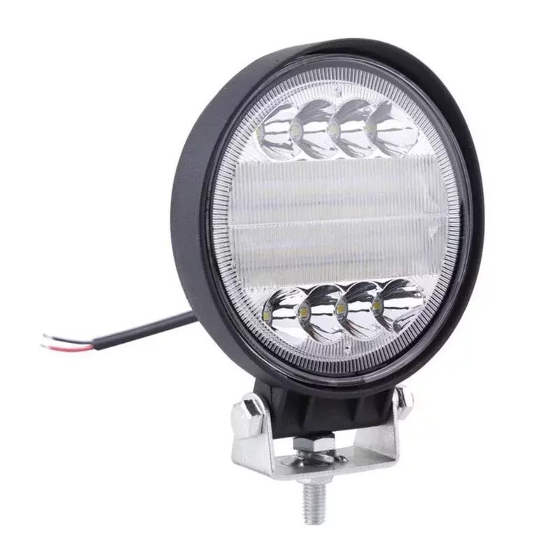 72W Yuvarlak Su Geçirmez DC 12V-24V Off Road Lambası Tekne İş Makinası
