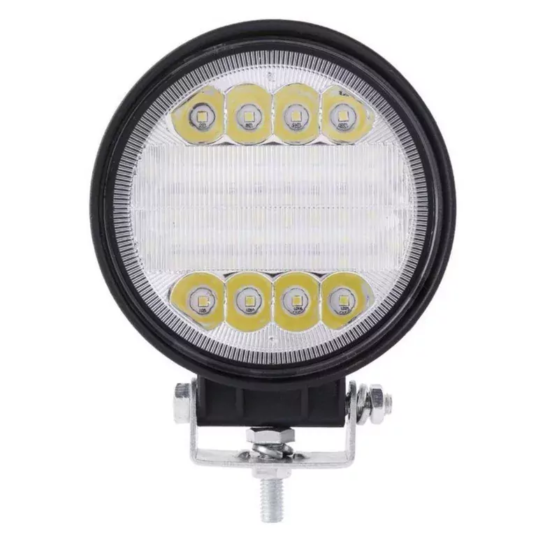 72W Yuvarlak Su Geçirmez DC 12V-24V Off Road Lambası Tekne İş Makinası