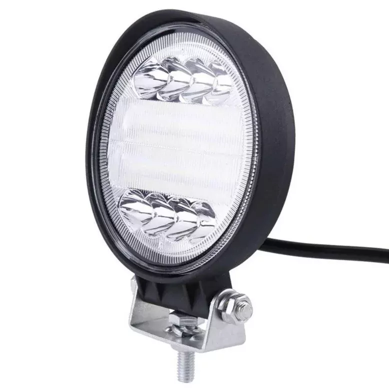 72W Yuvarlak Su Geçirmez DC 12V-24V Off Road Lambası Tekne İş Makinası