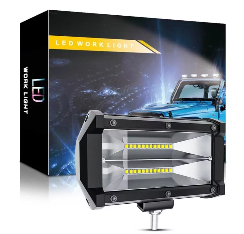DC 12-24V Su Geçirmez Çift Sıra 24 LED Off Road Spot Lambası 72W