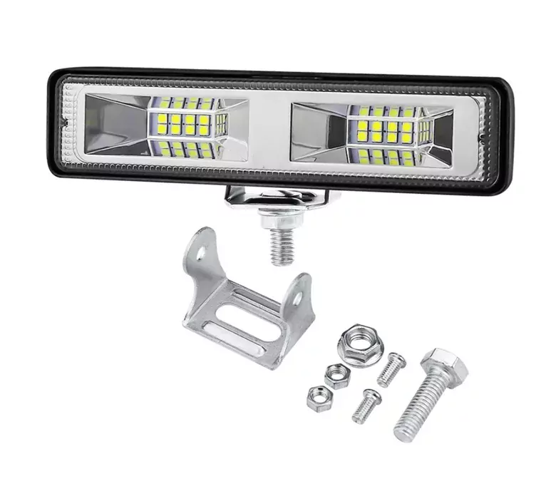48w 16 Led Yatay 12-24v Off Road İş Lambası Beyaz Çalışma Tekne Traktör Araba Işığı
