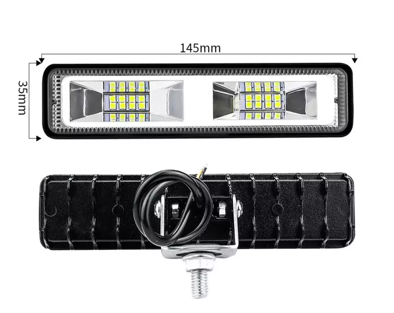 48w 16 Led Yatay 12-24v Off Road İş Lambası Beyaz Çalışma Tekne Traktör Araba Işığı