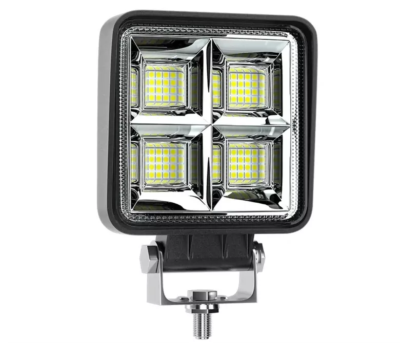 64 LED Kare Beyaz Su Geçirmez Off Road Tekne Çalışma İş Makinesi Lambası 35mm