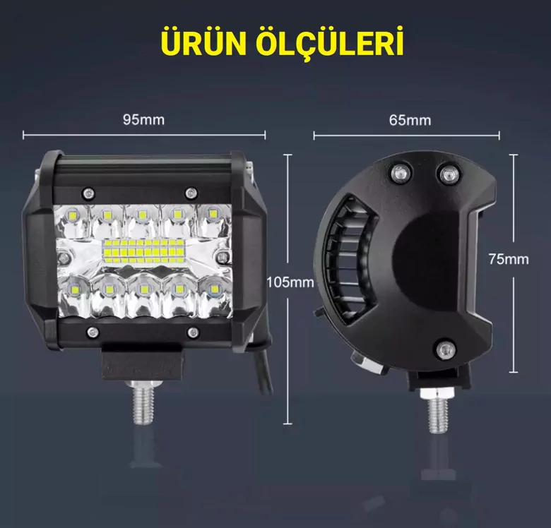 60W Kombo Aydınlatma 20 LED Çalışma Lambası Off Road Motorsiklet 60W Kombo Aydınlatma 20 LED Çalışma Lambası Off Road Motorsiklet