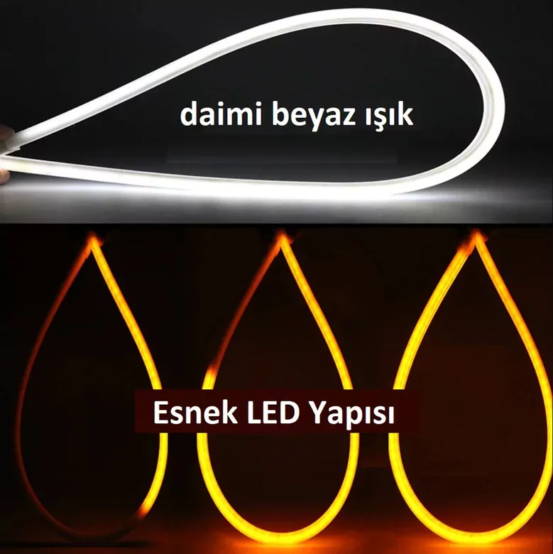COB Işık Ultra İnce Araba DRL 60cm Gündüz Ledi Dönüş Sinyali COB Işık Ultra İnce Araba DRL 60cm Gündüz Ledi Dönüş Sinyali
