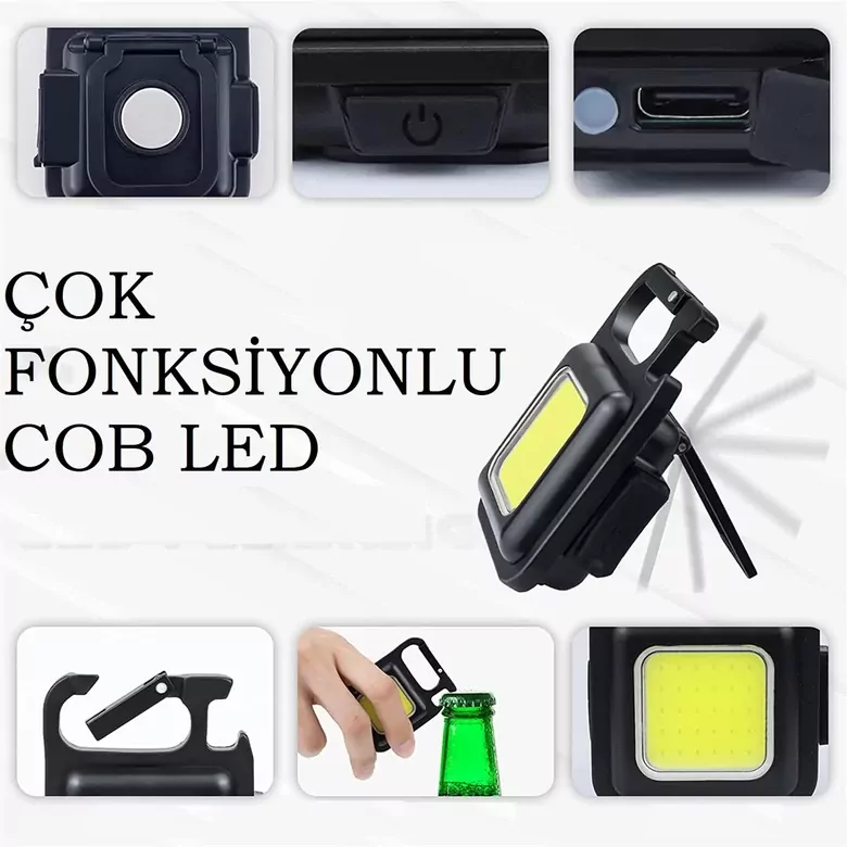 LED Anahtarlık El Feneri Şişe Açacağı USB'li Şarj Edilebilir Mıknatıslı 4 Işık Modlu LED Anahtarlık El Feneri Şişe Açacağı USB'li Şarj Edilebilir Mıknatıslı 4 Işık Modlu