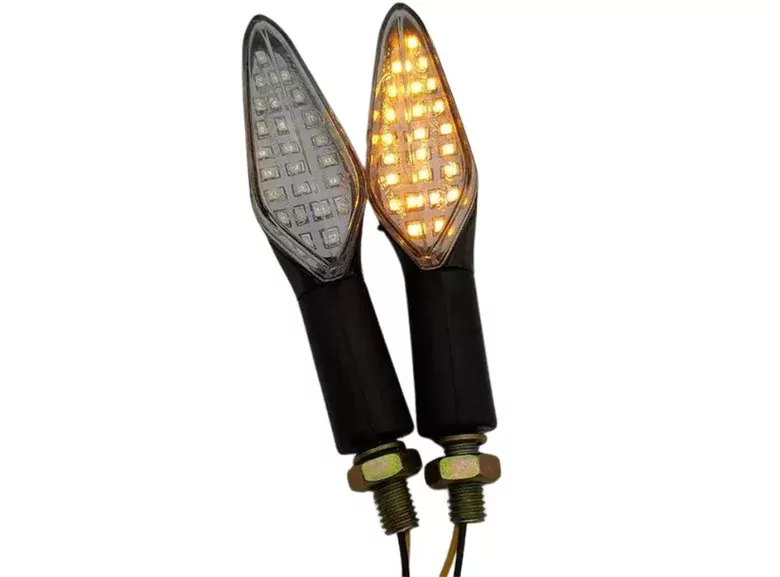 Sarı Motorsiklet Led Işıklı Dönüş Sinyal Gösterge Işığı 2 Adet