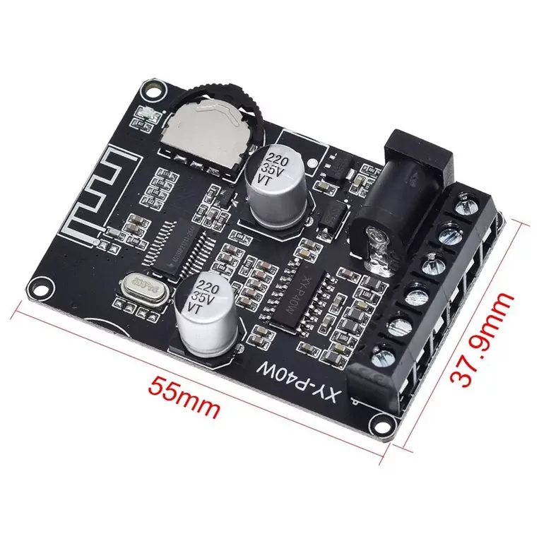 XY-P40W 2x40W Bluetooth 5.0 DC 12-24V Amfi Devresi