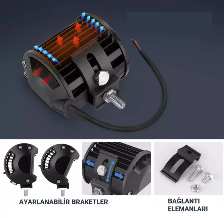 60W Kombo Aydınlatma 20 LED Çalışma Lambası Off Road Motorsiklet 60W Kombo Aydınlatma 20 LED Çalışma Lambası Off Road Motorsiklet