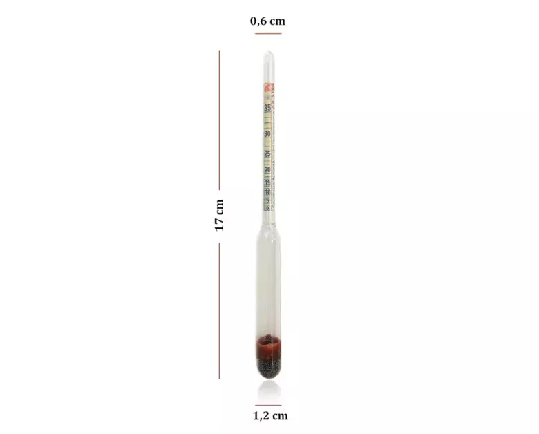 17cm Kısa Form Alkol-Metre Dansimetre 0-100 Derece Alkol Oranı 17cm Kısa Form Alkol-Metre Dansimetre 0-100 Derece Alkol Oranı