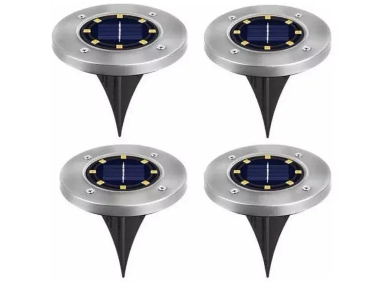 4 Adet 8 LED'li Gömme Solar Güneş Enerjili Zemin Yol Bahçe Aydınlatma Spot Lambası Su Geçirmez 4 Adet 8 LED'li Gömme Solar Güneş Enerjili Zemin Yol Bahçe Aydınlatma Spot Lambası Su Geçirmez