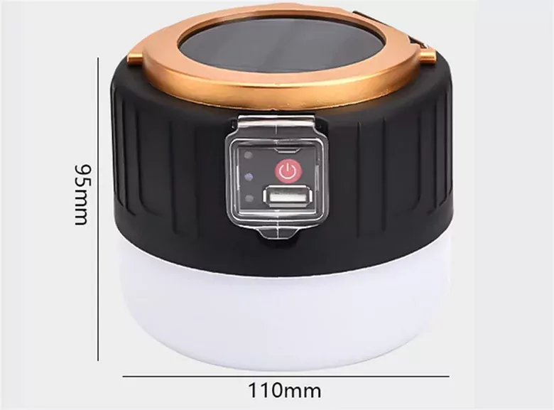 G-300W Kamp Lambası Solar Güneş Enerjili Ampül 26 SMD Led Şarjlı El Feneri Powerbank 5 Mod