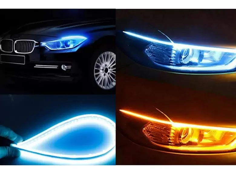 3D Far Üstü Ve Far Içi 2 Renkli Kayar Sinyalli Gündüz Ledi 60cm 3D Far Üstü Ve Far Içi 2 Renkli Kayar Sinyalli Gündüz Ledi 60cm