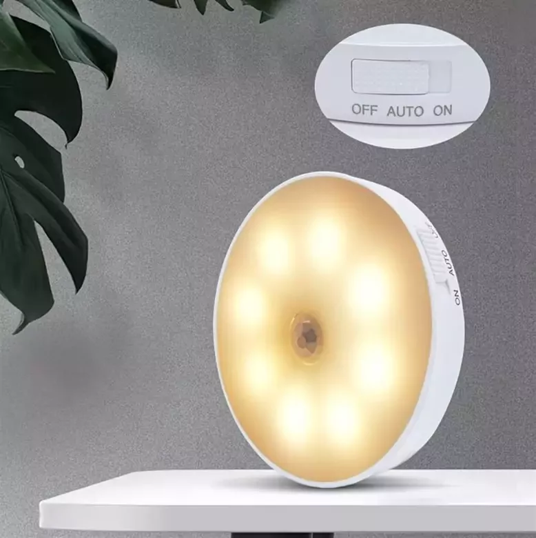 Hareket Sensörlü USB Şarj Edilebilir Mıknatıslı Günışığı LED Işık Lamba Dolap İçi Ev Gece Lambası