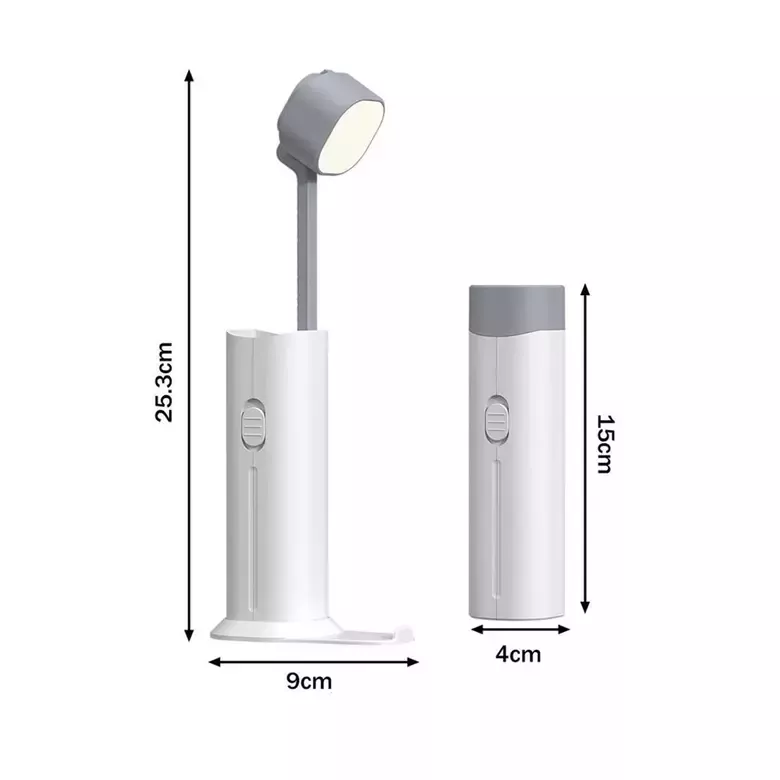 4in1 4500mAh 3 Kademe Işıklı Şarj Edilebilir Masa Lambası Powerbank Telefon Standı Fener