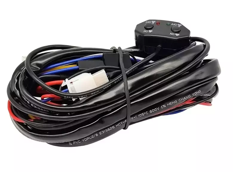 300W 16 AWG Kablo Demeti 15A Off Road LED Çift Tuşlu Kumandalı Kablo Açma Kapma