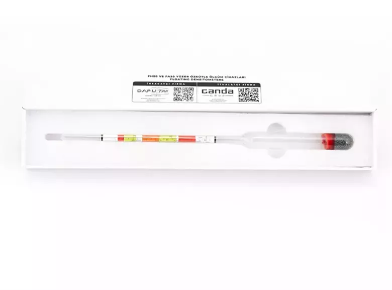 26Cm Üçlü Ölçek Hidrometre Fermante Alkol Ölçüm Cihazı 26Cm Üçlü Ölçek Hidrometre Fermante Alkol Ölçüm Cihazı