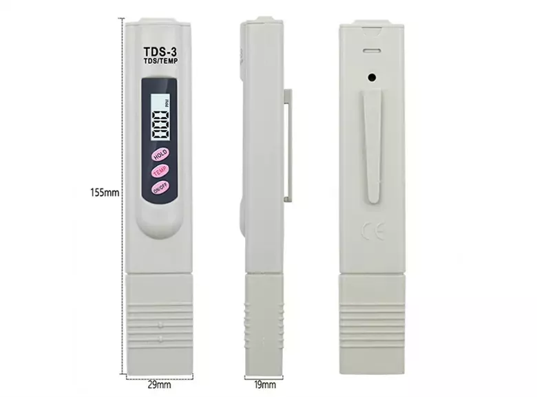 Tds Metre Su Kalite Test Ölçüm Cihazı Saflık Ölçer Pil