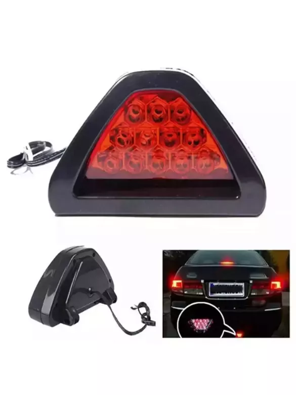 Her Araca Uyumlu F1 Üçgen Arka Fren Lambası Yanar Söner Kırmızı 12 Ledli Her Araca Uyumlu F1 Üçgen Arka Fren Lambası Yanar Söner Kırmızı 12 Ledli