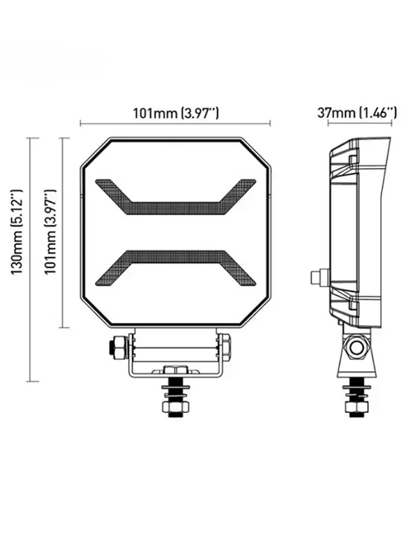 15W Kare 10 Ledli Sis Farı Off Road Çalışma Tekne Lambası 15W Kare 10 Ledli Sis Farı Off Road Çalışma Tekne Lambası