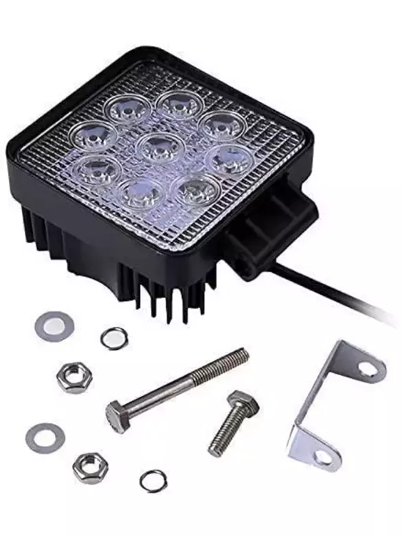 22W Kare 9 Ledli Sis Farı Off Road Çalışma Tekne Lambası