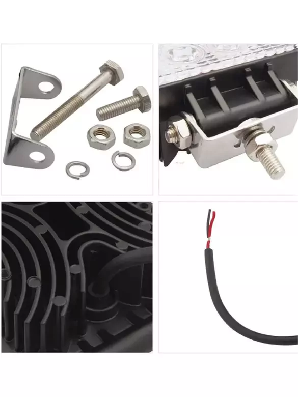 22W Kare 9 Ledli Sis Farı Off Road Çalışma Tekne Lambası