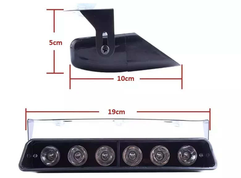 S6 12v Çakmaklık Girişli Cam Içi Vantuzlu Yanıp Sönen Ledi Turuncu Beyaz