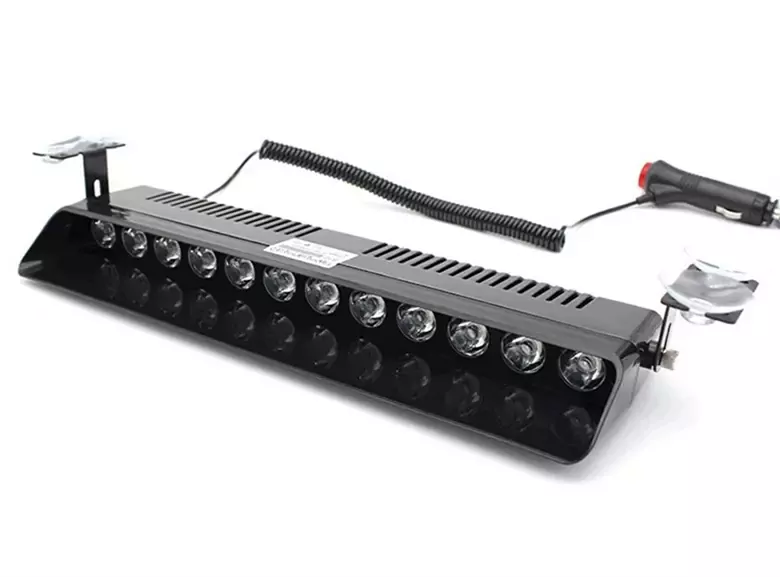 S12 12V Çakmaklık Girişli Cam Içi Vantuzlu Yanıp Sönen Ledi Turuncu Beyaz 12 Ledli