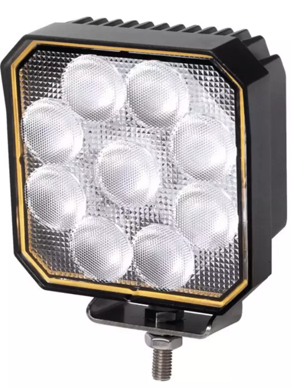 16w Kare 9 Ledli Kombo Sis Farı Off Road Çalışma Tekne Lambası