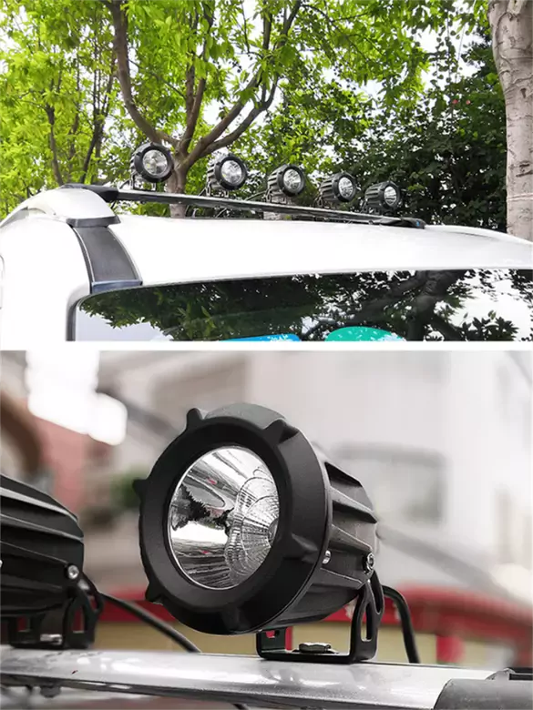 30w Yuvarlak Tek Ledli Sis Farı Off Road Çalışma Tekne Lambası