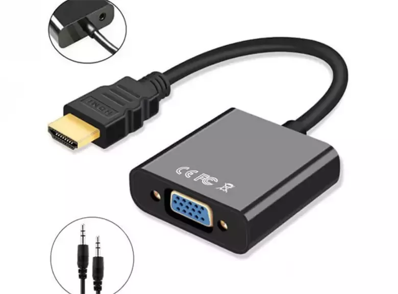 Hdmi To Vga Ses Çıkışlı Kablo Çevirici Dönüştürücü Adaptör