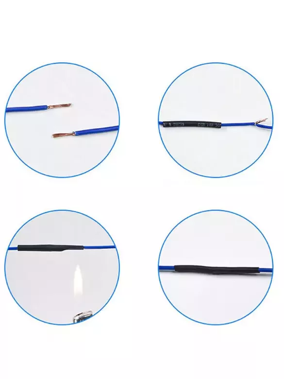 Tek Renk Isıyla Daralan Makaron Kablo Seti 150 Parça Kablo Tamir Kiti ve Düzenleyici