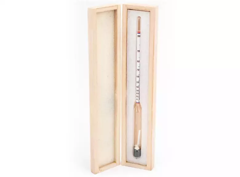 27cm Uzun Form Dansimetre Alkol-metre 0-100 Derece Alkol Oranı Ölçer - Tahta Kutulu 27cm Uzun Form Dansimetre Alkol-metre 0-100 Derece Alkol Oranı Ölçer - Tahta Kutulu