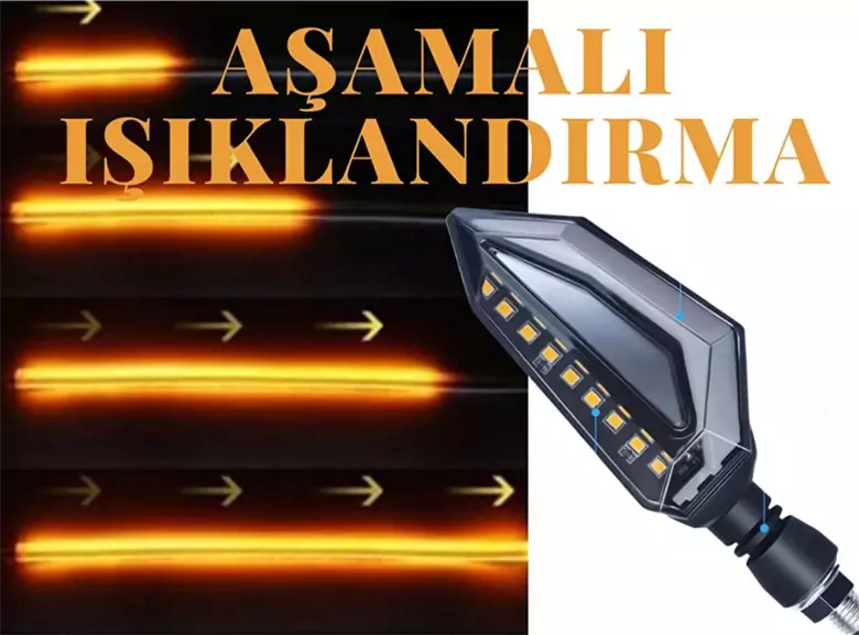 Amerikan Park Modüllü Kıskaç Model Motosiklet Kayar Sinyal Led Takımı Amerikan Park Modüllü Kıskaç Model Motosiklet Kayar Sinyal Led Takımı