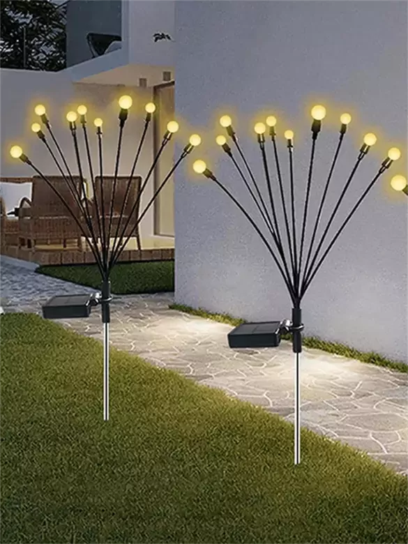 6 Led'li Güneş Enerjili Ateş Böceği Çiçek Lamba