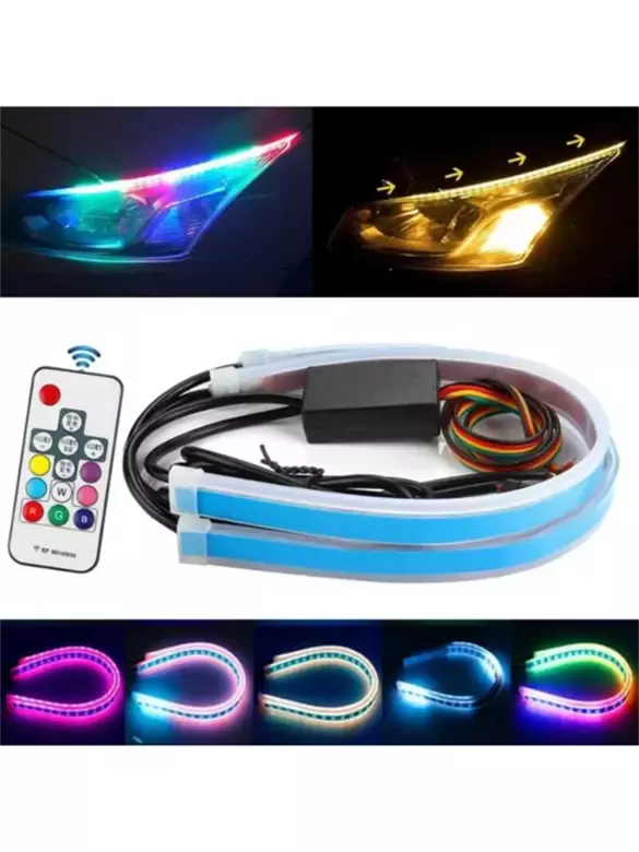 Üstü Kumandalı Far Içi & Far Kayar Led Açılış Animasyonlu 8 Renk Rgb Üstü Kumandalı Far Içi & Far Kayar Led Açılış Animasyonlu 8 Renk Rgb