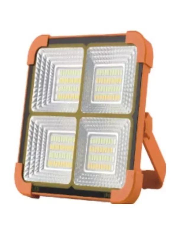 50w Led Projektör Beyaz -Sarı Işık 9000 Lümen Güneş Enerjili