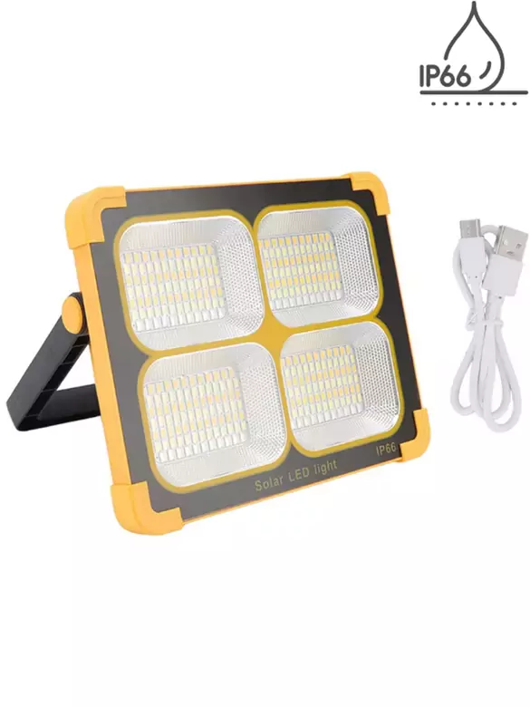 Güneş Enerjili Solar Şarj Edilebilir Taşınabilir USB Li 4 Bölme Led li Panel