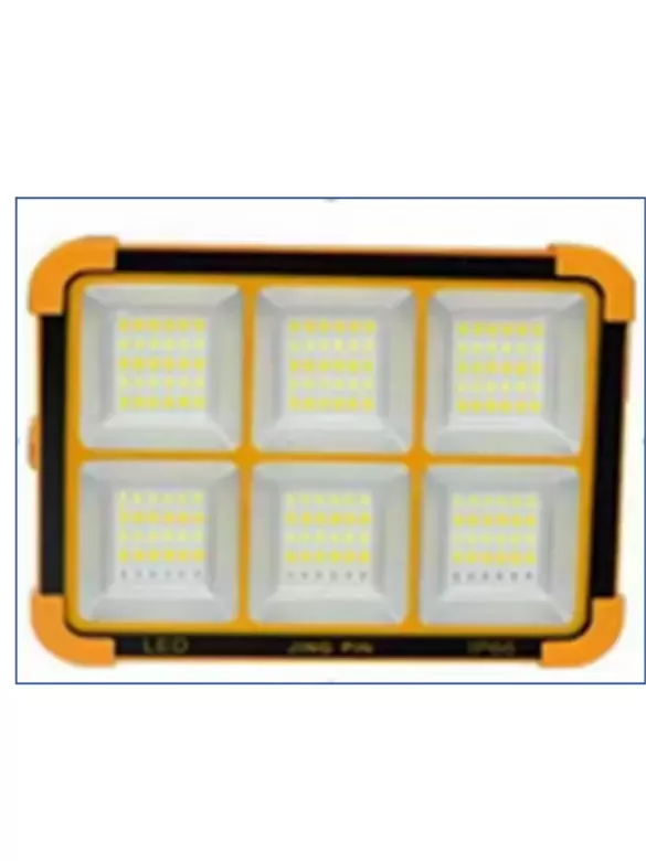 100w Led Projektör Beyaz -Sarı Işık Çakar Modlu 9000 Lümen Güneş Enerjili