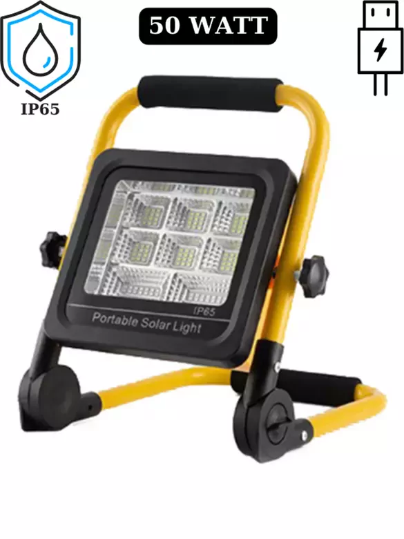 50 Watt Güneş Enerjili Solar Şarj Edilebilir 4 Modlu Acil Durum Led Paneli