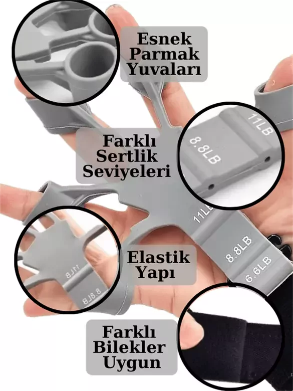 Gri Gripster Damar Belirginleştirci Bilek Güçlendirici Gri Gripster Damar Belirginleştirci Bilek Güçlendirici