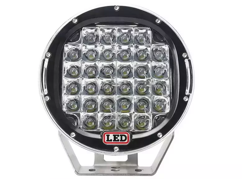 32 Ledli Siyah Çerçeve 96w Off Road Led Sis Farı Su Geçirmez 12v 24v Yuvarlak Çalışma Lambası