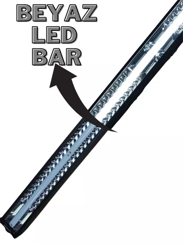 Led Bar Beyaz Işık Yayıcı Uzun Off Road Tekne Iş Makinesi Sis Farı 107cm