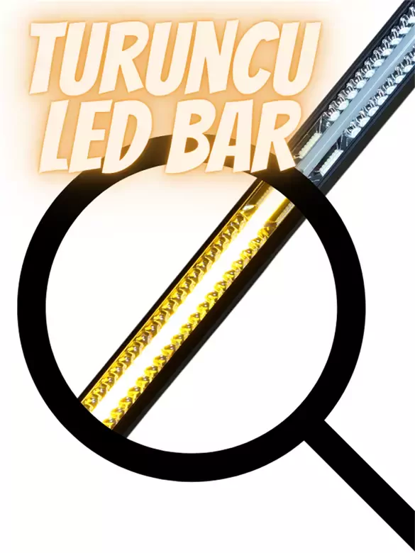 Led Bar Turuncu - Beyaz Işık Yayıcı Uzun Off Road Tekne Iş Makinesi Sis Farı 107cm Led Bar Turuncu - Beyaz Işık Yayıcı Uzun Off Road Tekne Iş Makinesi Sis Farı 107cm