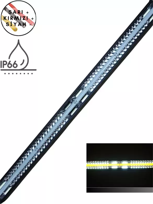 Led Bar Turuncu - Beyaz Işık Yayıcı Uzun Off Road Tekne Iş Makinesi Sis Farı 107cm Led Bar Turuncu - Beyaz Işık Yayıcı Uzun Off Road Tekne Iş Makinesi Sis Farı 107cm