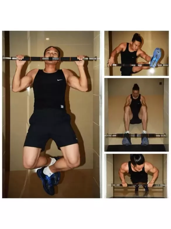 Koridor Kapı Barfiksi Barfix Aleti Çubuğu Çekme Barı 60-100 cm Demiri Bar