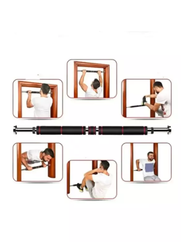Uzun Barfiks Çubuğu 60-100 Cm Çift Süngerli Ayarlanabilir Barfiks Çekme Demiri Barfiks Aleti
