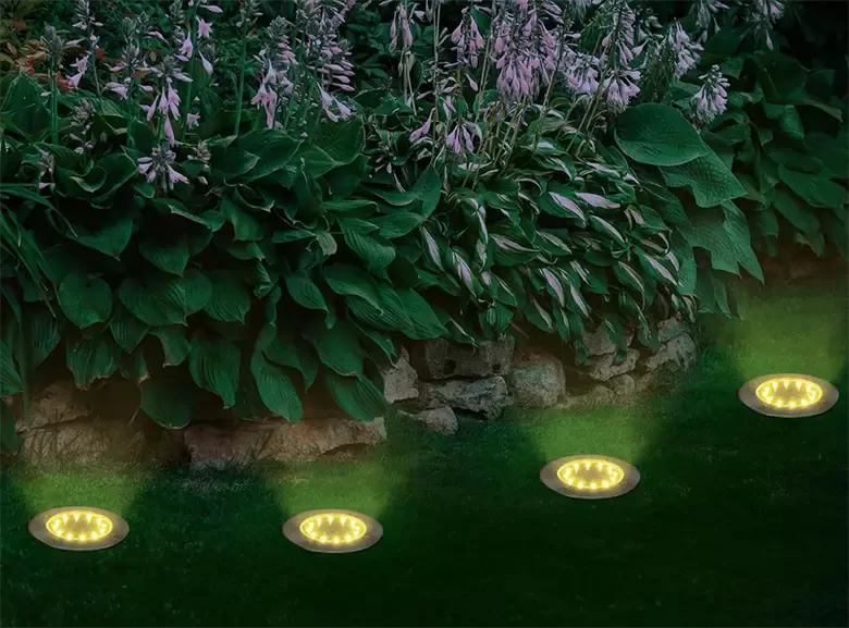 Tekli 8 Led'li Gömme Solar Güneş Enerjili Zemin Yol Bahçe Aydınlatma Spot Lambası Su Geçirmez