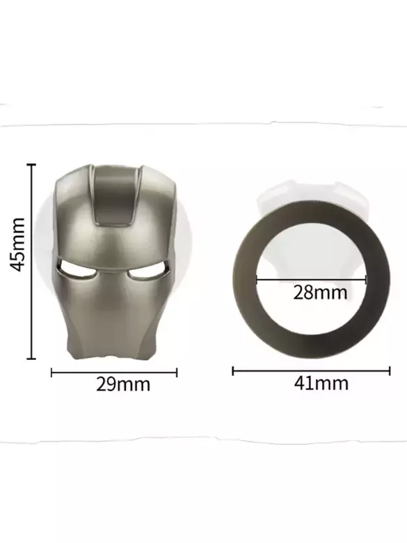 Start Stop Çerçevesi Koruyucu Kapak Metal Iron Man Gri Start Stop Çerçevesi Koruyucu Kapak Metal Iron Man Gri