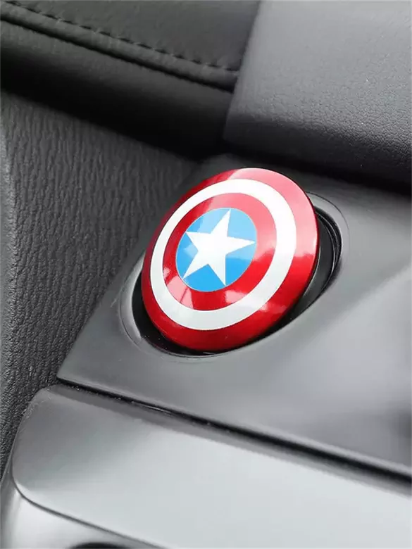 Start Stop Çerçevesi Koruyucu Kapak Metal Kaptan Amerika Start Stop Çerçevesi Koruyucu Kapak Metal Kaptan Amerika